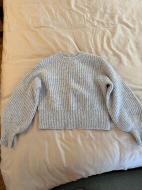 Sezane Light Gray Alpaca/Wool Blend Crewneck Sweater S